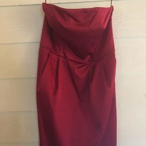 Red Strapless Express Dress Size 8